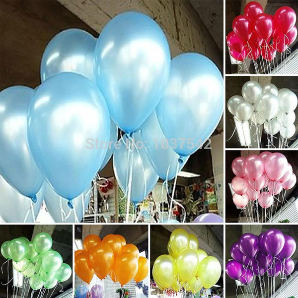 A25 Hot 100pcs/lot 10 inch Colorful Pearl Latex Balloon for Party Wedding Birthday T1081 P