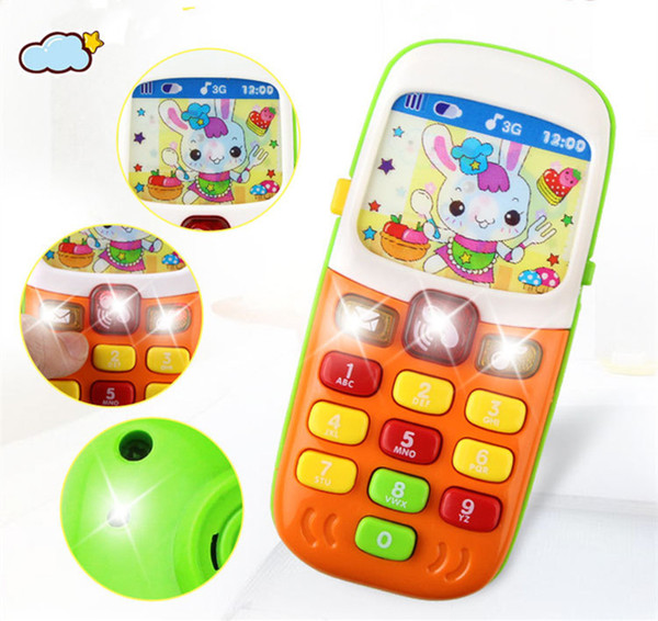 Music Educational toys Cellphone with LED Baby Kid Eearly Educational phone English Learning Chrismtas Xmas Halloween Gifts Carton box packs