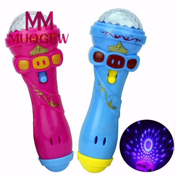 MUQGEW 2018 Cute Mini Toy Funny Lighting Wireless Microphone Model Toy Best Gift Music Karaoke 15