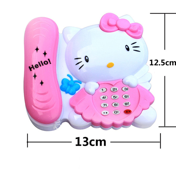 baby toy Kitty Mobile Baby Toy For Children Interactive Educational Musical Toys Phone With Sound And Light As Gift For