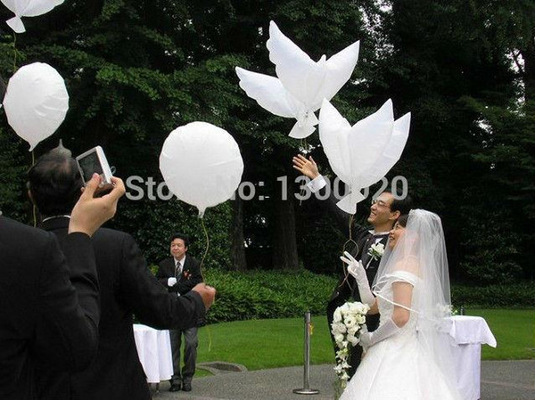 Sale 104*54cm 50pcs/lot Wedding ballons balao dove balloons peace bird balloon pigeons foil balloons