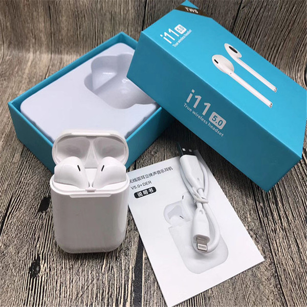 i11 TWS Bluetooth Headphones With Charge Cable Mic Mini Twins Wireless Earphones Portable In-ear Earbuds For Driver Retail Box