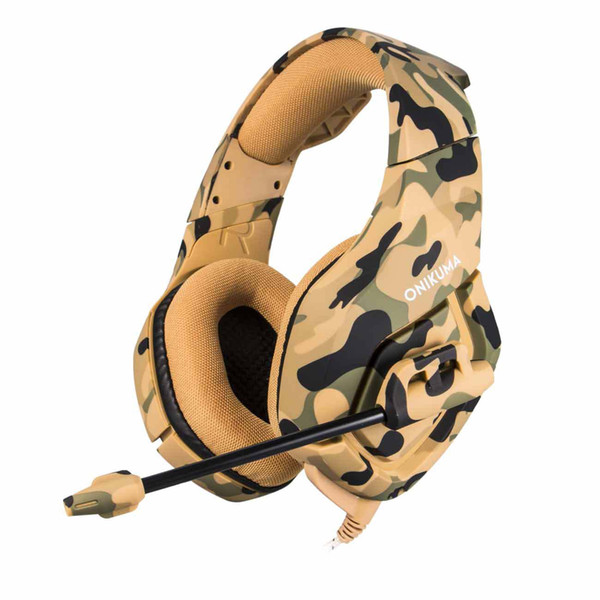 Gaming Headphones Headband Microphone Headset with Mic for PS4 Xbox PC Mac Gamer One Tablet K1b Camouflage Noise Cancelling Headset