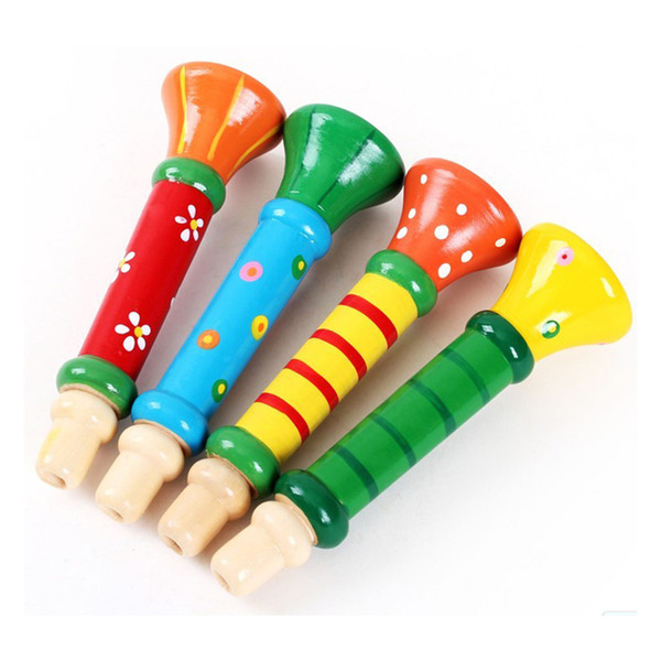 Orff Colorful Children Toys Wooden Color Perception Of Music Early Childhood Educational Cute Toys Wholesale Horn Instrument