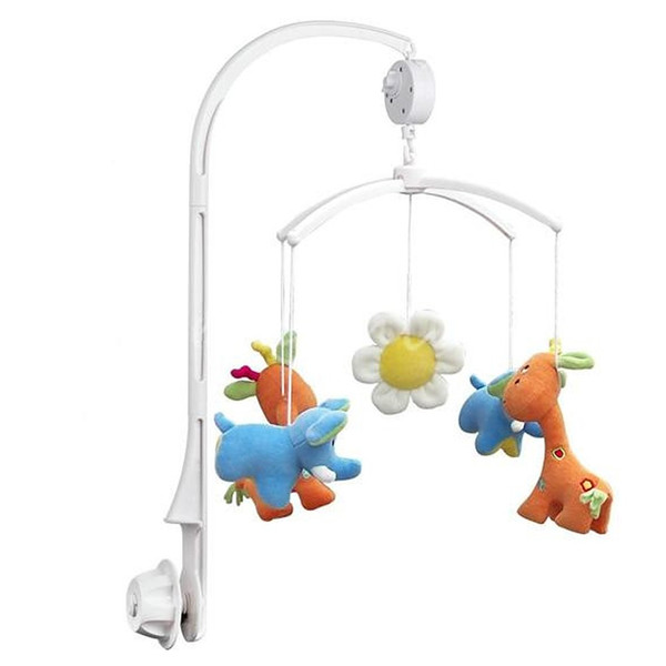 Baby Crib Holder Rattles DIY Plush Hanging Baby Crib Mobile Bed Bell Golder Kids Toy Holder 360 Degree Rotate Arm Bracket Set