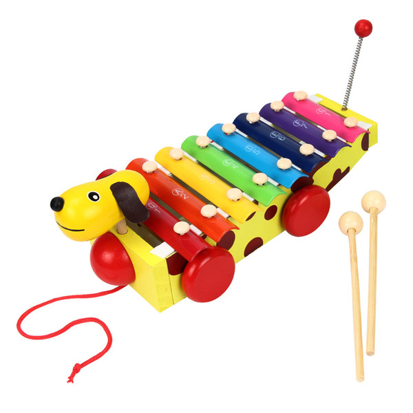 Cartoon Dog Hand Knock Xylophone Toys Hand Knock Piano Toy Musical Instrument Toy Educational Music Toys For Children