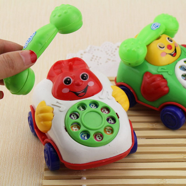 Cute Baby Children Toys Music Cartoon Pull Rope Phone Educational Developmental Kids Boys Girls Birthday Toy Gift P20