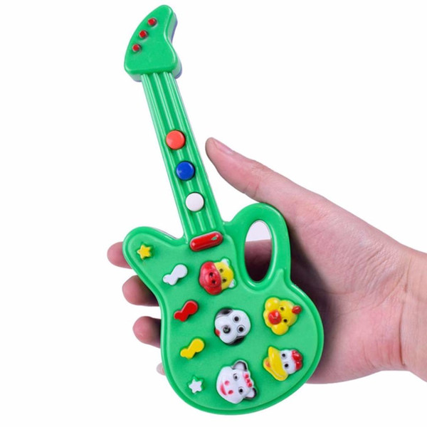 Hot! Music Electric Guitar Toys for Children Nursery Rhyme Music Simulation Plastic Guitar Baby Kids Best Gift Random Color