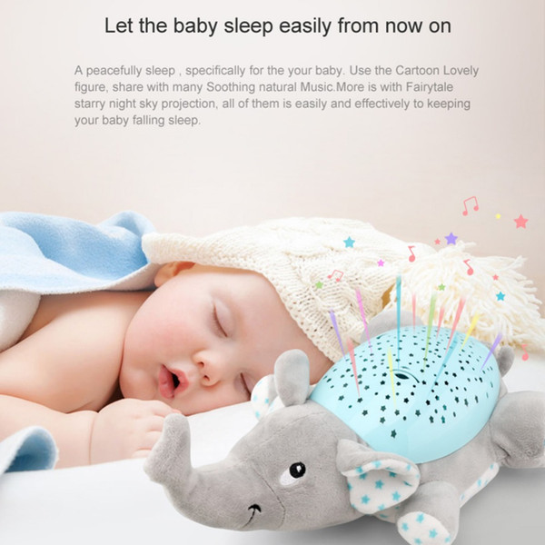 Lovely Soft Baby Sleep Lamp LED Night Light Vocal Toys With Music & Stars Light Baby Toys For Girls Children