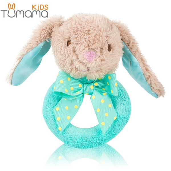 Baby Cartoon Rabbit Plush Rattle Ring Bell Newborn Hand Grasp Toys Soft Mobile Infant Crib Dolls Toddler Musical Soft Plush Toy