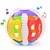 Colorful Handrattle Safty Ball Toys Baby Soft Hand Catcher Rattle Baby Puzzle Educational Toys