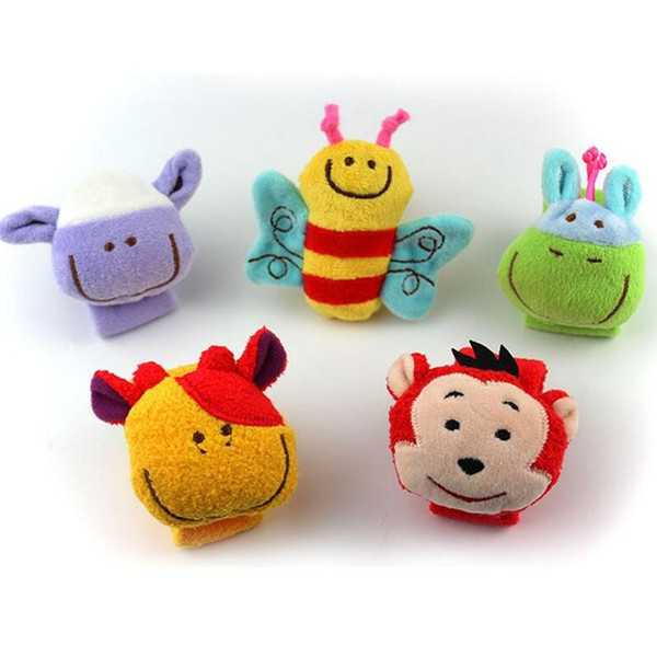 Cartoon Animal Baby Rattles Baby Toy Wrist Strap Children Infant Newborn Soft Handbells Plush Toy 0-12 Months 39%off