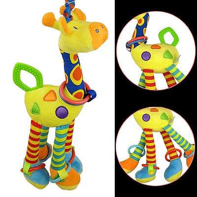 Baby Toys Plush Baby Rattles Soft Baby Handing Toy 46cm Cartoon Animal Teether Rattle Early Educational Doll Giraffe