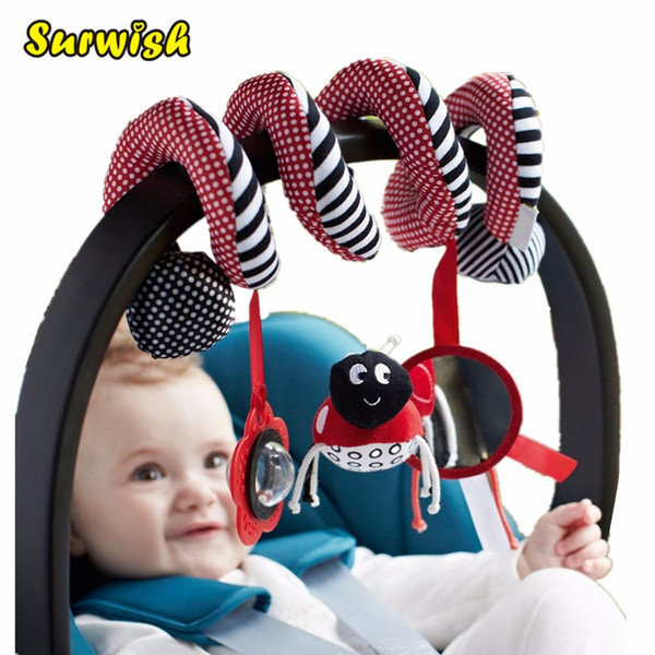 Surwish Cute Infant Babyplay Baby Toys Activity Spiral Bed & Stroller Toy Set Hanging Bell Crib Rattle Toys For Baby