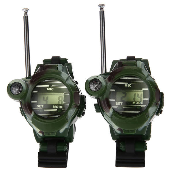 2pcs 7 In 1 Walkie Talkie Watch Camouflage Style Children Toy Kids Electric Strong Clear Range Interphone Kids Interactive Toys With Boxes