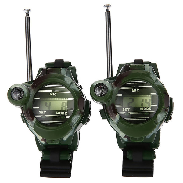 2pcs Walkie Talkies Long Range Two-Way Radio Talky Camo Outdoor Army Kids Walkie Talkies Watch Toy 2 Pcs Walkie Talkie Toys VB