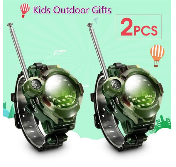 Brand New 2 Pcs Children Toy Walkie Talkie Kids Watches Outdoor Interactive Interphone Kid Intercom Gifts