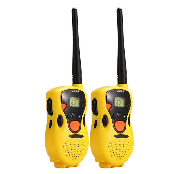 2Pcs Toy Handheld Walkie Talkies Interphone for Children Fun Pretent Play Game Toy Simulated Interphone Educational Toy Yellow