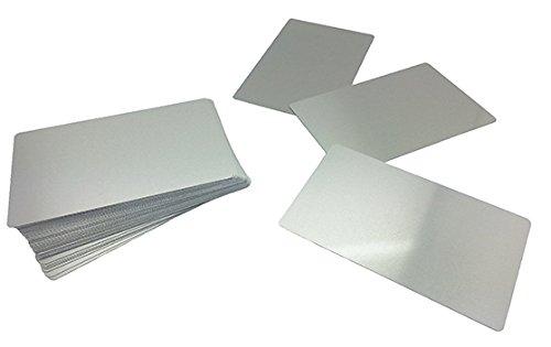 Metal Straight Edge Business Card Grey Silver Sublimation Blank Heat 100 pcs.