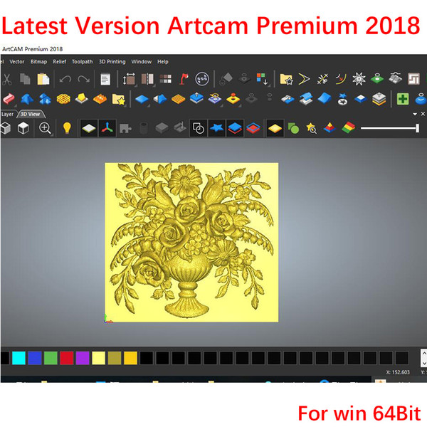 100% Perfect Working ArtCAM Premium 2018 Multi-Language For Win 64 bit With 3D Relief Clipart