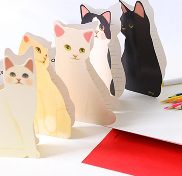 New Fashion Cute Creative Standing Cat Paper Greeting Card Birthday Home Wedding With Envelope Free Shipping