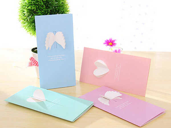 Wholesale Handmade Gift Cards Greeting Cards Korean Pop uP 3D Cards For Valentine's day Mother's Day Cards 30PCS Free Shipping