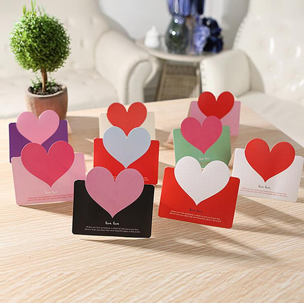 New Creative Universal Love Greeting Card Valentine 'S Day Gift Cards Heart Shape Birthday Card Postcard