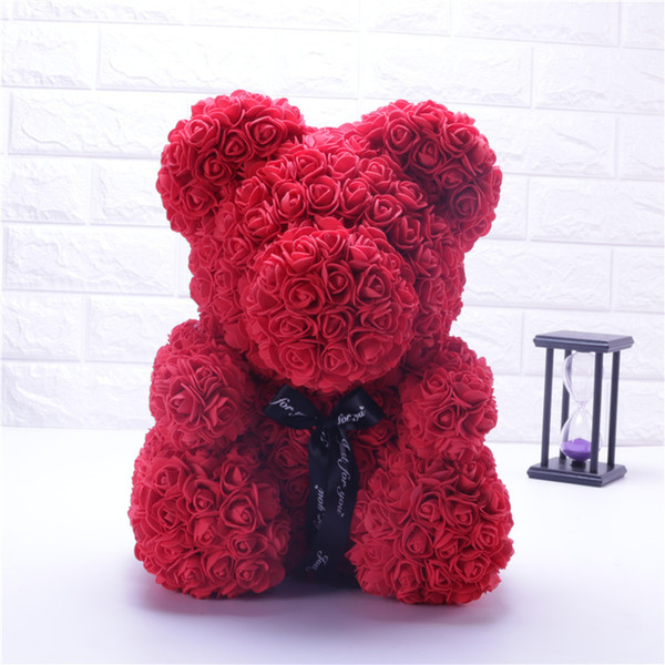 45CM Rose Bear Wedding Party Decoration Valentine's Day Gift Cute Cartoon Super Girlfriend Kid Gift Love Bear Dolls Present