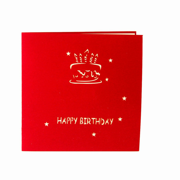 3D Handmade Custom Birthday Invitations Cards Wishes Messages Greeting Gift Cards Postcards Vintage Laser Cut Pop Up Cake