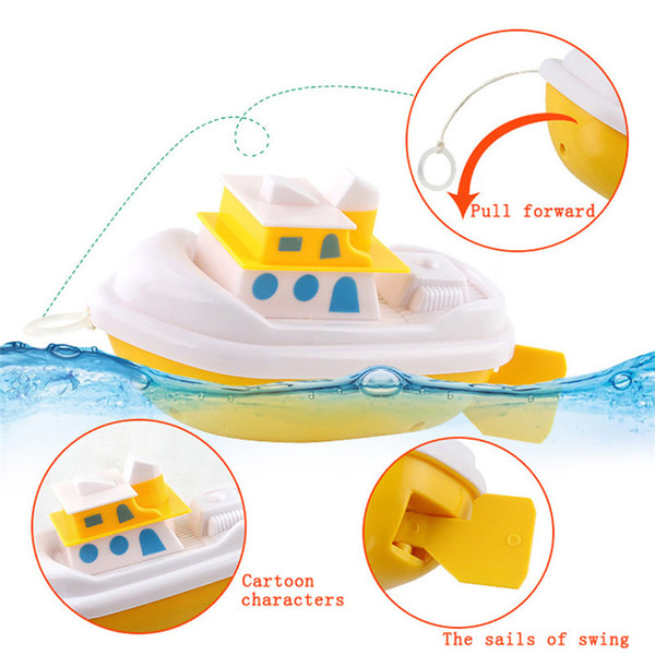 20PCS Swim Tortoise Fish Ship Bath Toys Children Baby Bath Toy Water Toy Swimming Chain Clockwork Aqua Play Water Kid Shower Toys AIJILE
