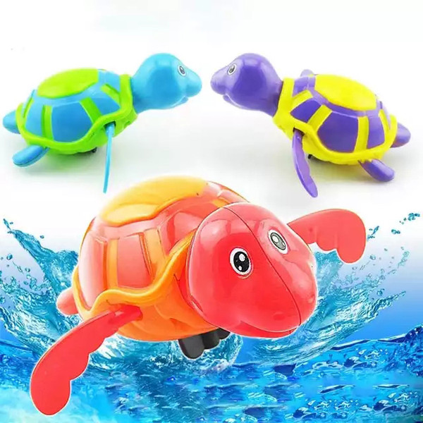 Swim Turtle Cute Cartoon Animal Tortoise Classic Baby Water Toys for Boys Girls Infant Wind-up Water Toys for Kids Beach Bath Toys