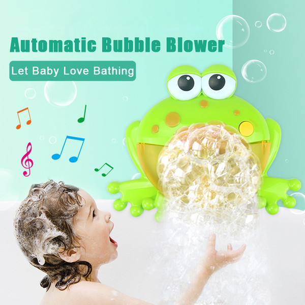 2019 Hot Mummy Baby Bubble Machine Bubble Machine Big Frogs Automatic Bubble Maker Blower Music Bath Toy for Baby L1016