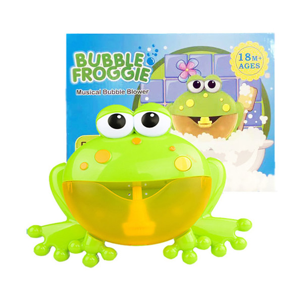 Outdoor Bubble Frog&Crabs Baby Bath Toy Bubble Maker Swimming Bathtub Soap Machine Toys for Children With Music Water Toy