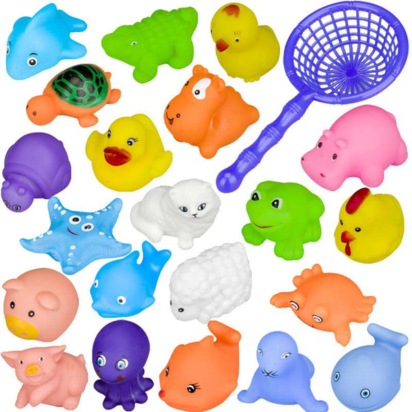 Children's baby swimming essential artifact bathing pinch called animal small toy water sand sculpture cartoon boy and girl baby toys