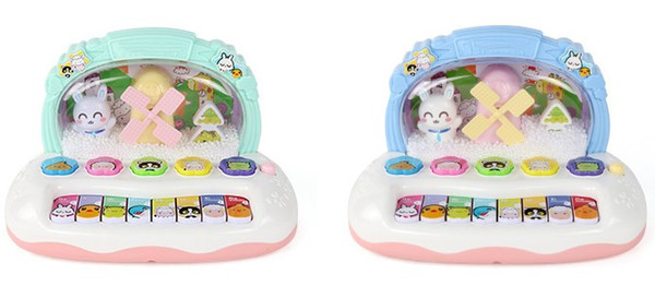 Baby Music & Sound Toys suzakoo snowflake pattern keyboard musical instrument vocal toy Electric guitar piano game for children hamster play
