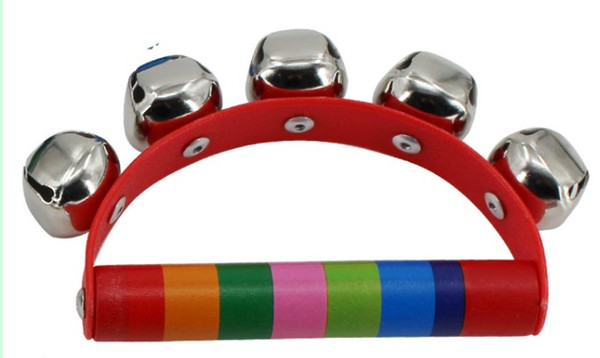 Baby Music & Sound Toys suzakoo handbell music toy Percussion instrument rattle dance semicircular random color one pcs kindergarten