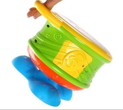 Baby Music & Sound Toys suzakoo Music rotation hand patting drum beating toy one pcs sound and light portable handle