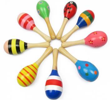 Hot Sale Baby Wooden Toy Rattle Baby cute Rattle toys Orff musical instruments Educational Toys Wholesale