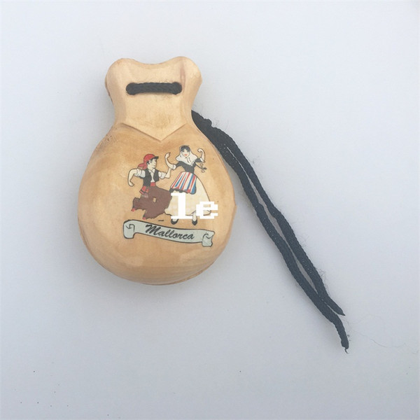 Spanish Flamingo Dance Solid Wood Castanets Orff Percussion Parent Child Early Education Toy Popular Castanet Hot Sale 4 6lw I1