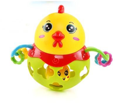 Baby Teethers Toys suzakoo Baby rattle with bead and ball cartoon animal pattern hand grasping bell