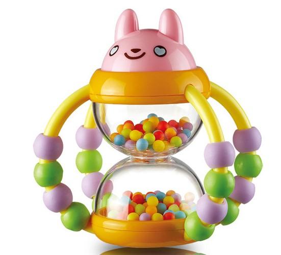 Baby Teethers Toys suzakoo Hand Bell Hand Grasp with bead Flower Basket hourglass pattern Baby rattle Newborn early eduaction puzzle game