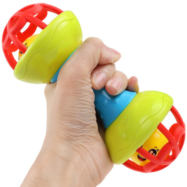 Baby Teethers Toys suzakoo teether hand grab rattle dumbbell for baby molars one pcs