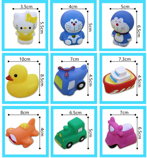 2000pcs 5cm Baby Bath Water Duck Toy Mini Sounds animal Yellow Rubber Ducks Kids Bath Small Octopus Toy Children Swiming Beach Gifts