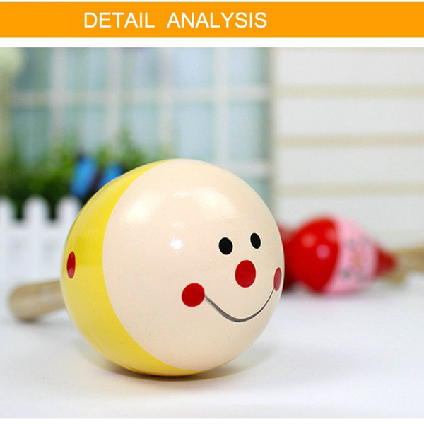 new 10pcs Baby Wooden Toy Rattle Baby cute Rattle toys Orff musical instruments Educational Toys baby Sand ball sand hammer 12-20cm