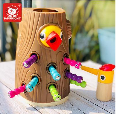Woodpecker catch bugs catch bugs magnetic fishing baby infants and children benefit intelligence 1-2-3-4 years old toys