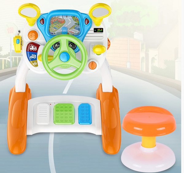 Polaroid child steering wheel toy baby driving toy boy simulation cab puzzle 1-3-6 years old