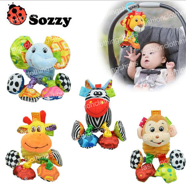Sozzy Baby Vibrated Plush Animal Lion Toy Rattle Crinkle Soun
8000
d 18cm Soft Stuffed Multicolor Multifunction Toy