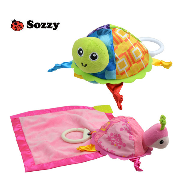 Sozzy Baby Rattle Toys Sozzy Little Turtle Plush Toys Infant Appease Towels Doll Comfort towel