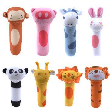 Free shiping cut animal baby hand grip very comfortable color soft cloth fabric for baby toys