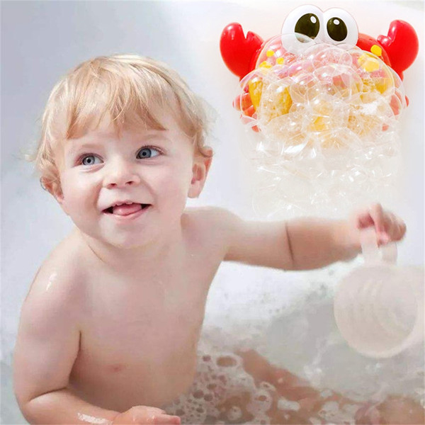 2018 Hot Selling High Quality Bubble Machine Big Crab Automatic Bubble Maker Blower Music Bath Toy for Baby Outwearing
